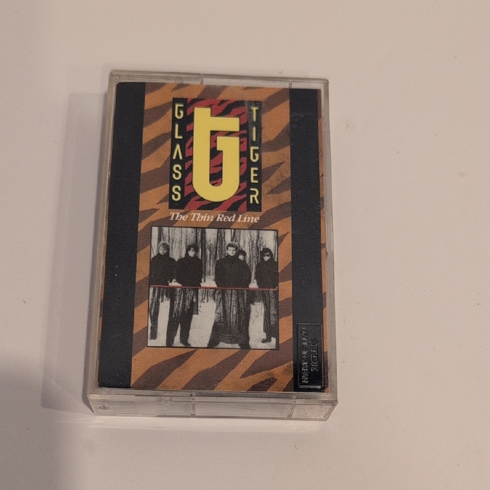3/$25 Glass Tiger "The Thin Red Line" Cassette - Yellow & Orange Artwork